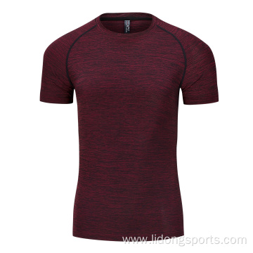 Wholesale Adult Short Sleeve Fitness Sport Men T-shirt